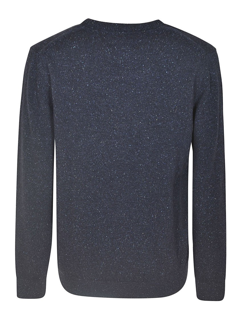 Barbour Textured Knit Crew Neck Sweater With Ribbed Cuffs