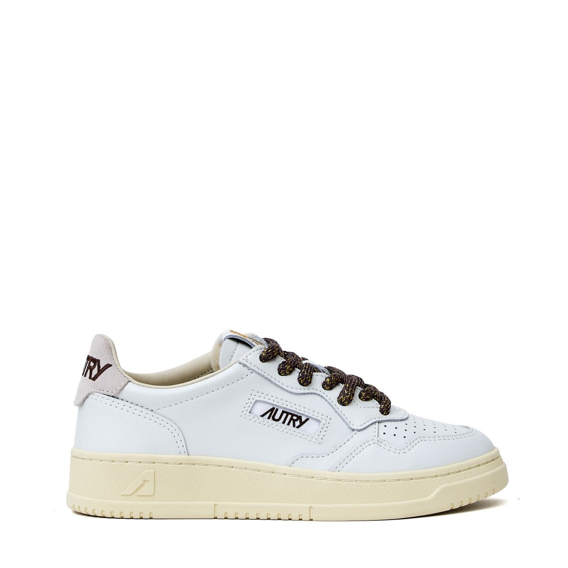 Autry White Chocolate Chip Medalist Low Leather Sneakers