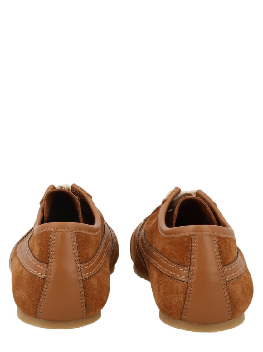 Dries Van Noten Brown Suede Leather Casual Sneakers