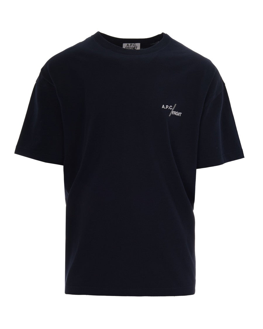 A.P.C. Straight-Cut Dark Navy T-Shirt With Logo Detail