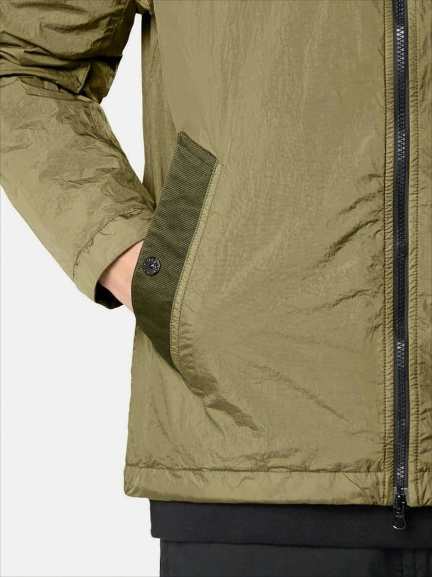 Stone Island Crinkled Nylon Wind-Resistant Hooded Jacket