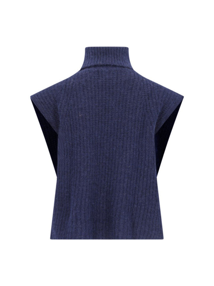 Isabel Marant Étoile Megan Crop Sweater In Blue Stretch