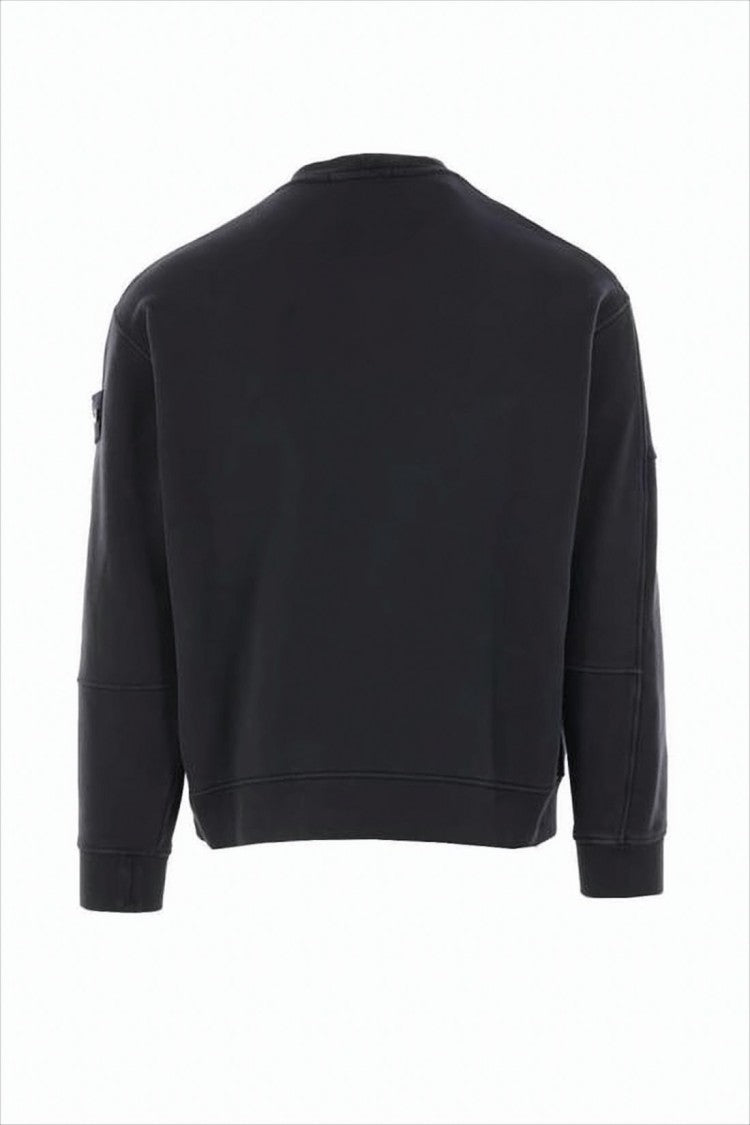 Stone Island Cropped Long-Sleeve Sweatshirt With Ribbed Details