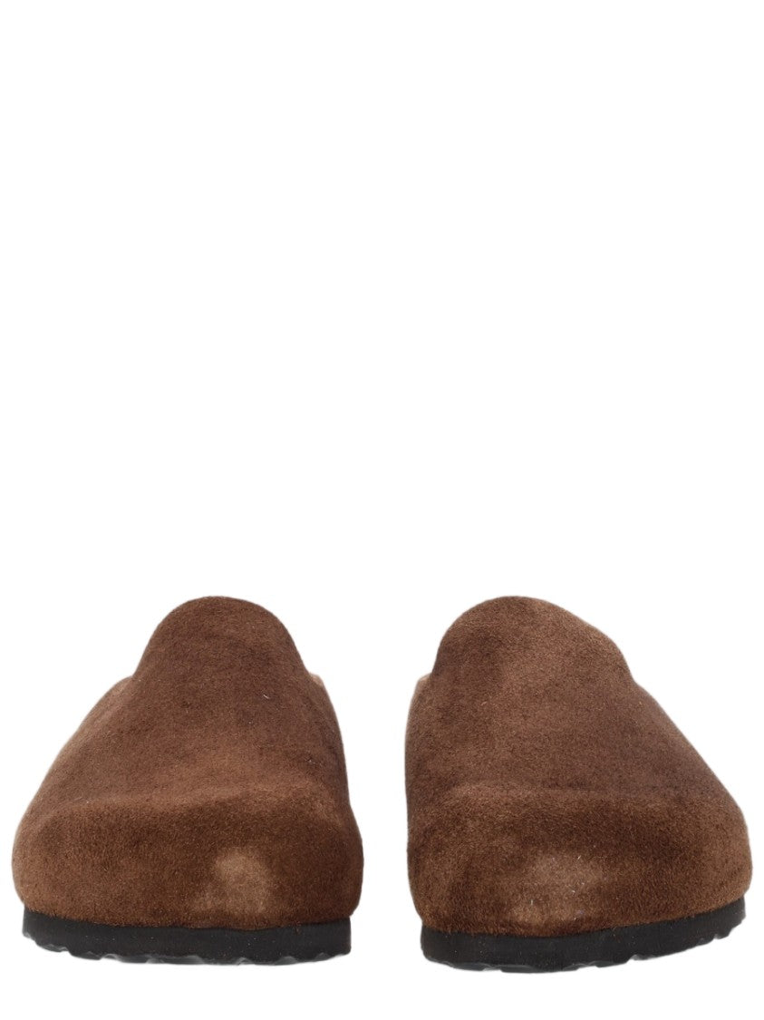Birkenstock Brown Closed-Toe Contoured Footbed Sandals
