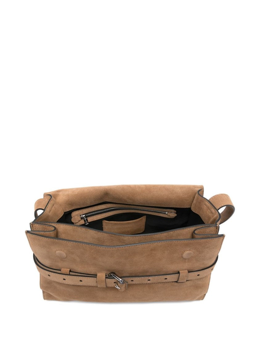 Moschino Rectangular Soft-Structured Suede-Like Moschino Bag