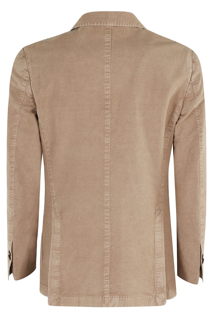 Santaniello Structured Tobacco Jacket With Notch Lapel