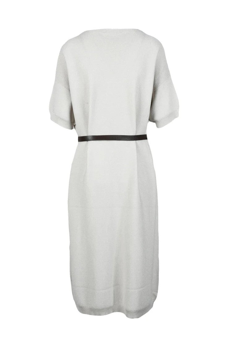 Fabiana Filippi Lamé Dress - Beige