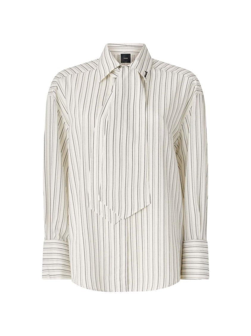 Pinko Classic Striped Shirt With Structured Collar