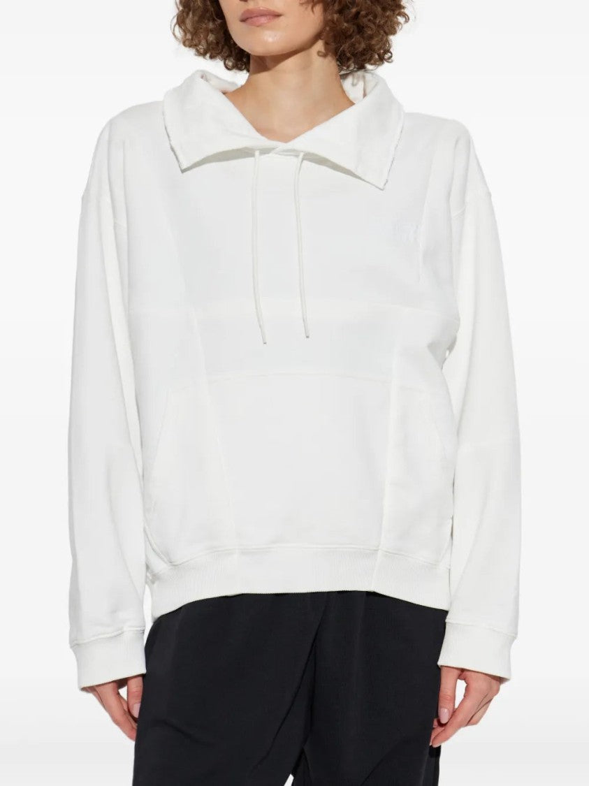 Mm6 By Maison Margiela Drawstring Spread-Collar Sweatshirt