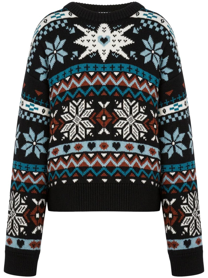 Moschino Fitted White Long-Sleeved Sweater With Minimalist Logo Detail