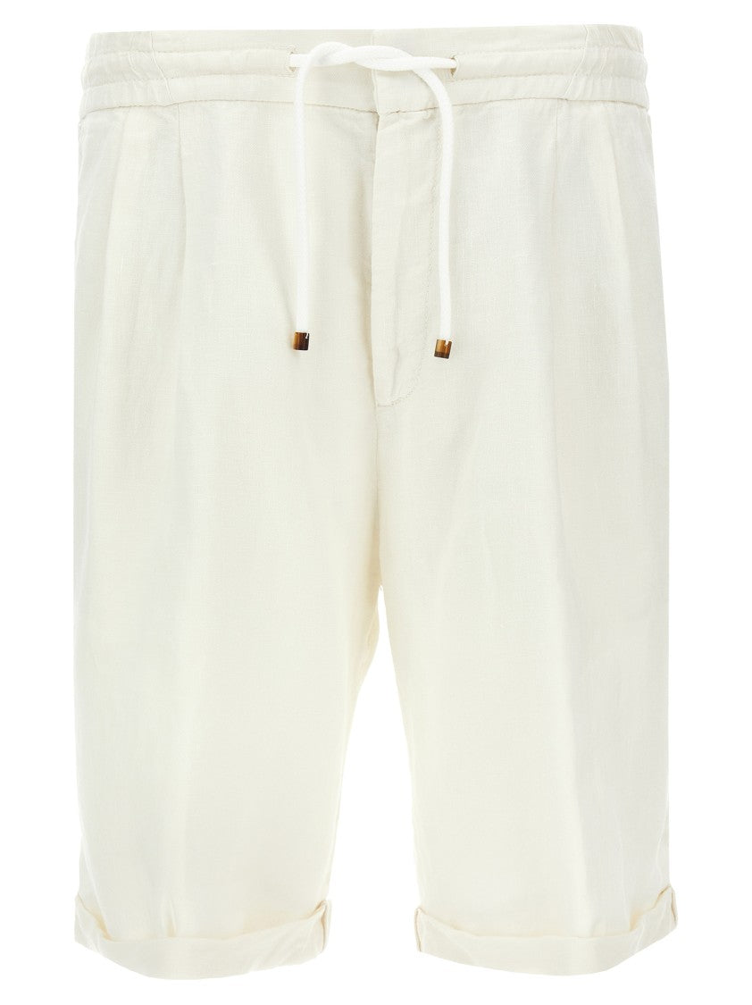 Brunello Cucinelli Garment-Dyed Linen Bermuda Shorts