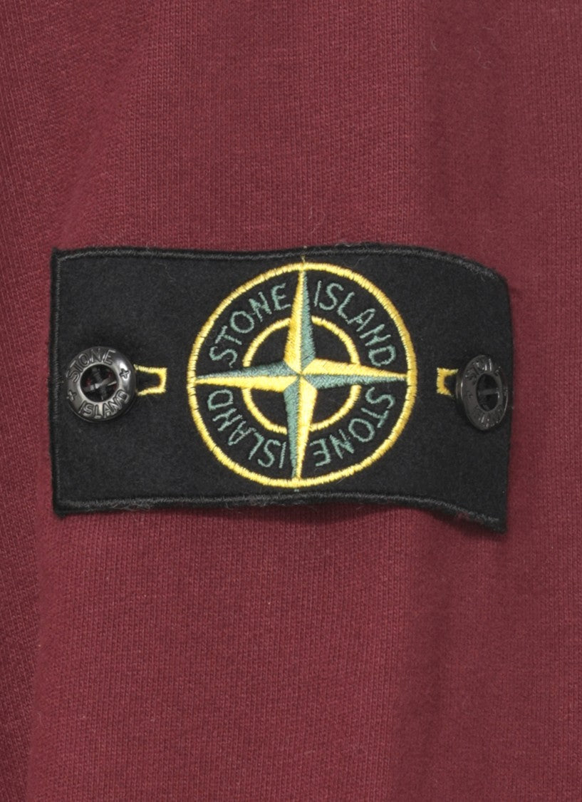 Stone Island Bordeaux Stone Island Cotton Sweatshirt