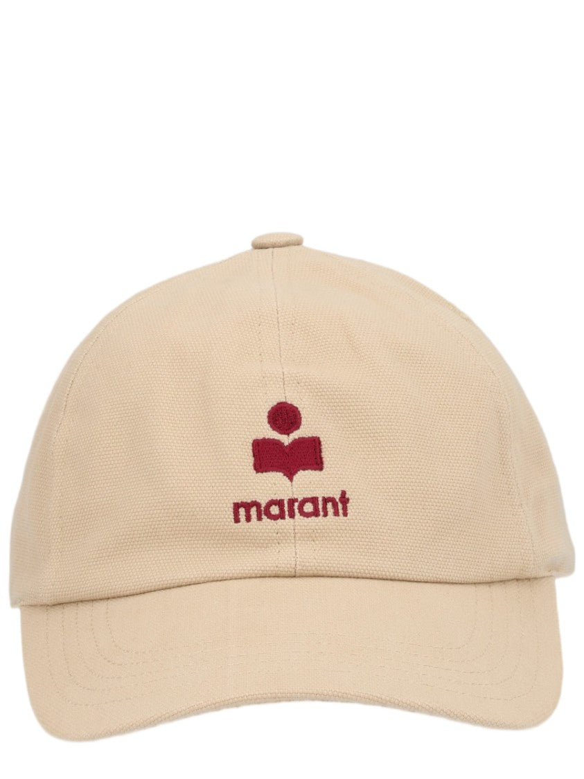 Isabel Marant Tomas Soft Beige Cotton Baseball Cap