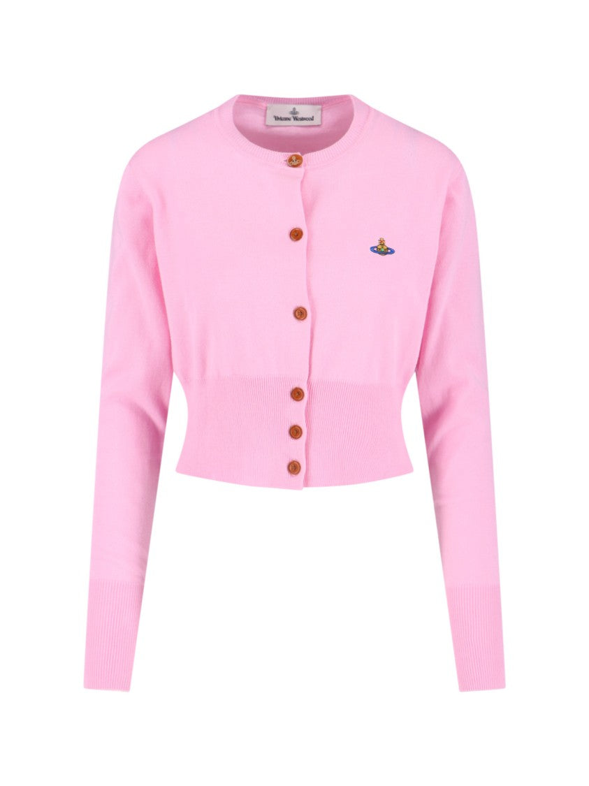Vivienne Westwood "Bea" Cropped Cardigan Pink