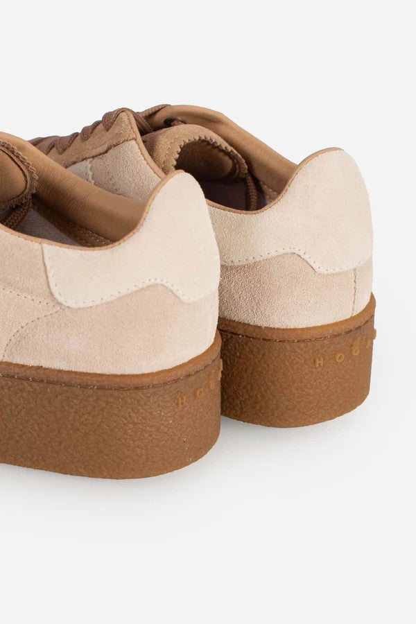Hogan Lace-Up Sneakers In Soft Calf Leather