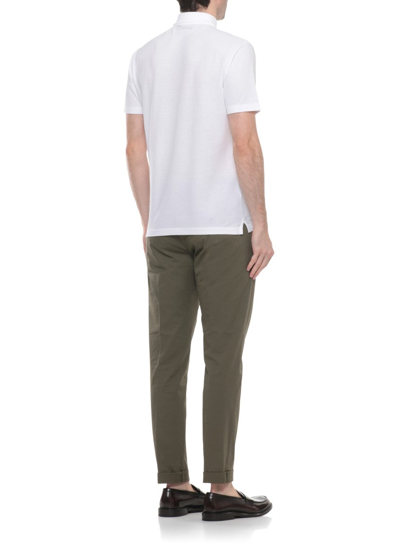 Zanone White Cotton Polo Shirt