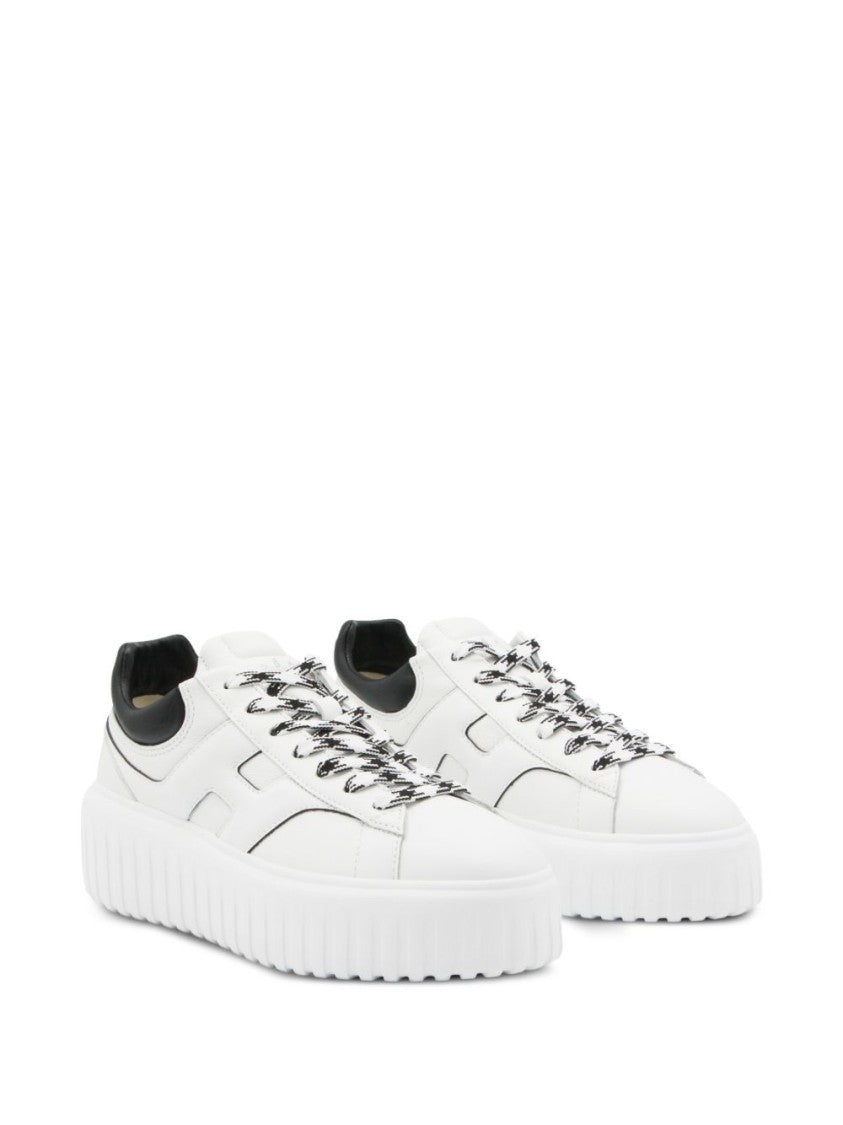 Hogan Sole Sneakers In White Leather