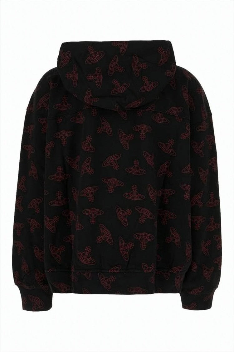 Vivienne Westwood Distinctive Orb Motif Black Hoodie With Embroidered Emblem