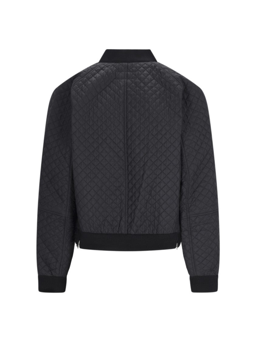 Random Identities Black Fabric Quilted Jacket