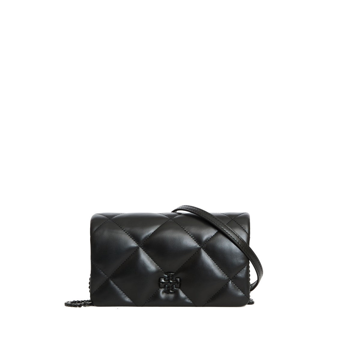 Tory Burch Kira Diamond Quilt Powder-Coated Chain Wallet