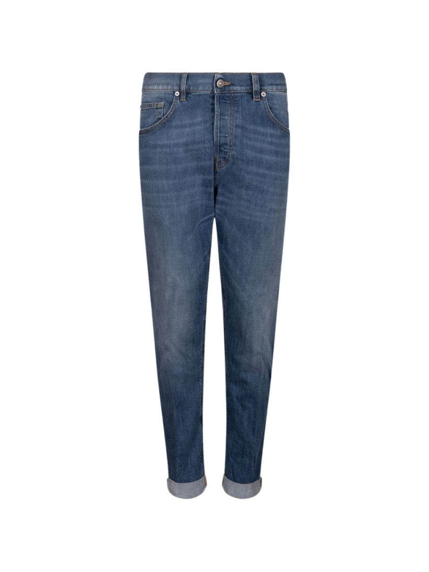 Dondup Blue Cuffed Hem Jeans