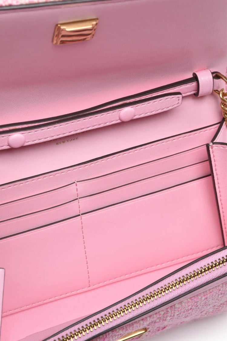 Tory Burch Willa Tweed Shoulder Bag - Pink
