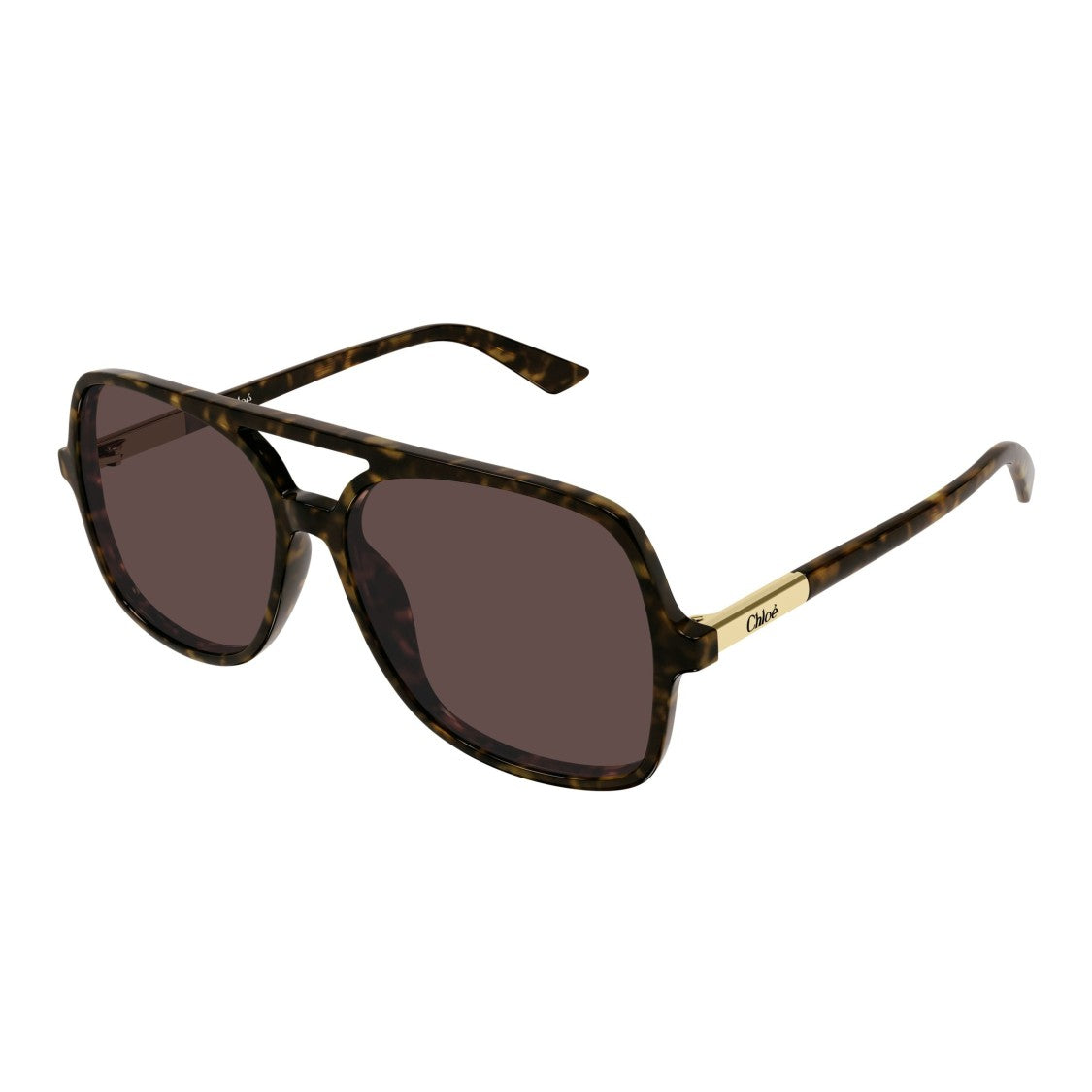 Chloé Oversized Square Sunglasses With Tortoiseshell Pattern