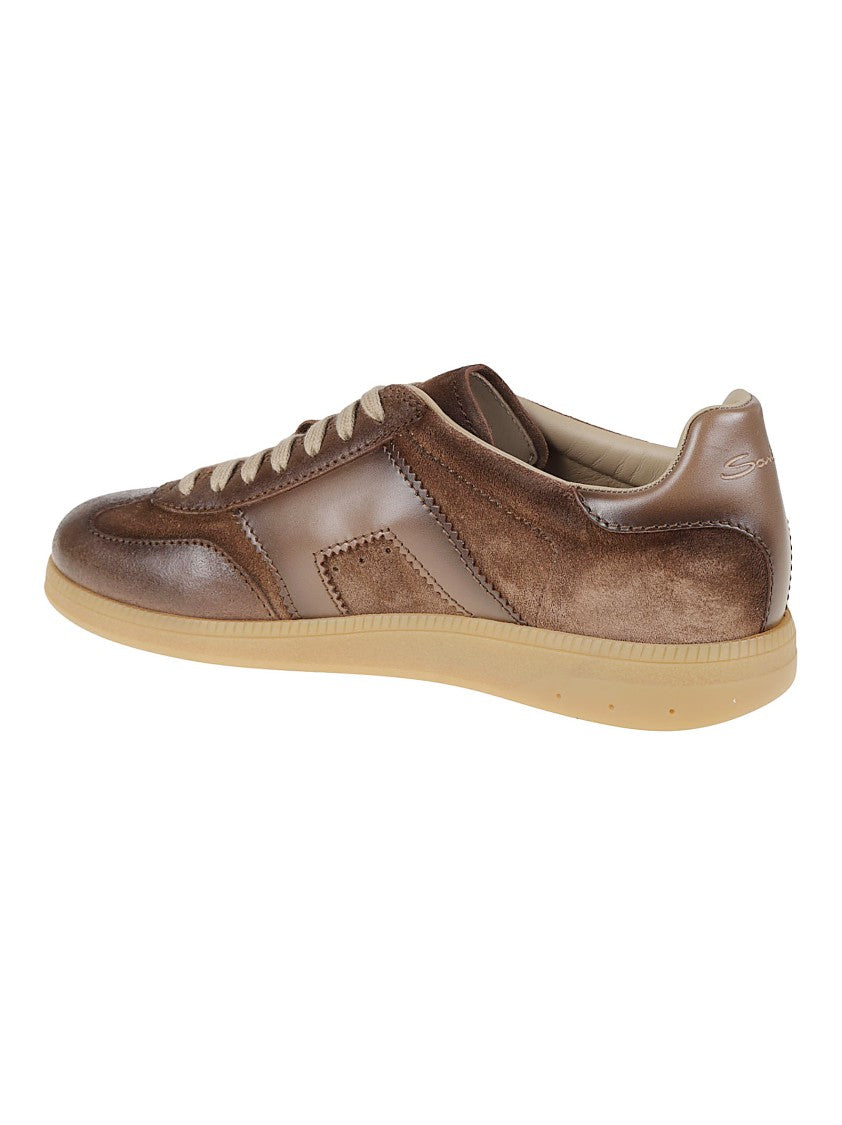 Santoni Dbs Oly Low-Top Calf Leather Sneakers
