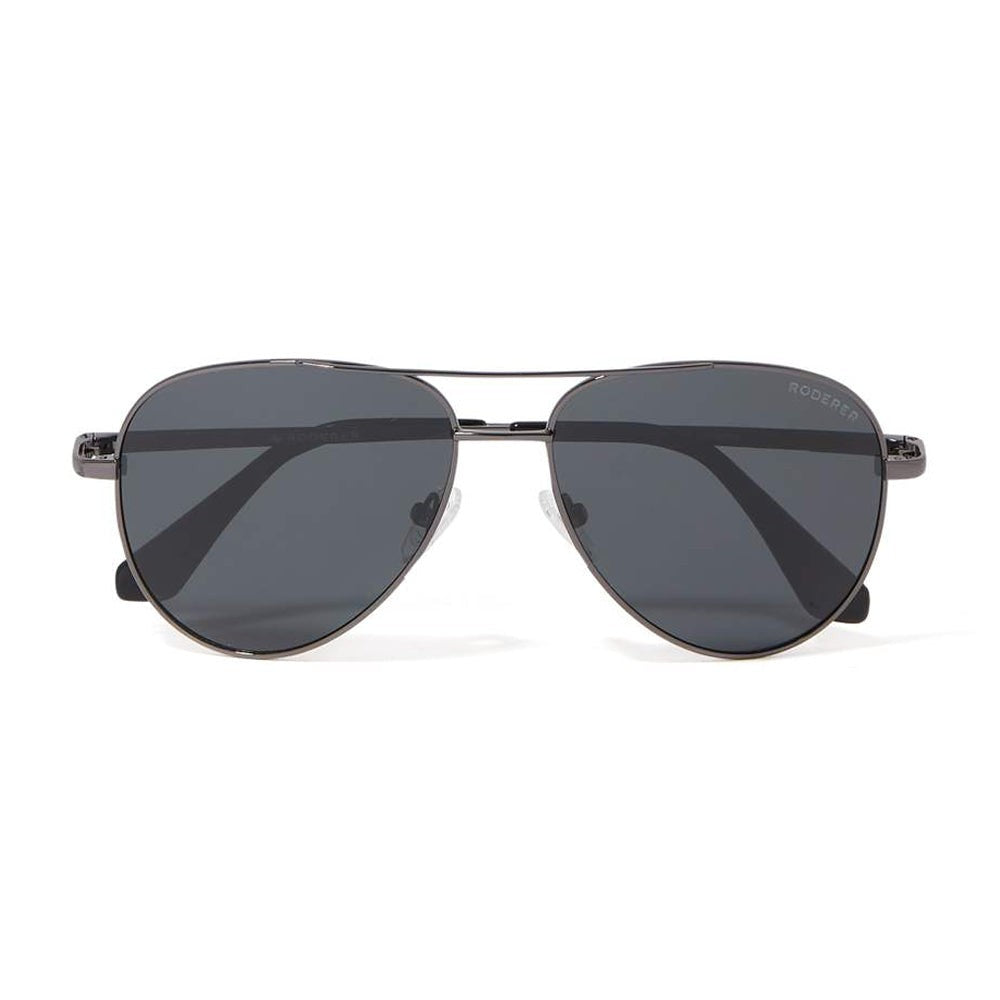 Roderer James Aviator Polarized Sunglasses - Gunmetal / Black