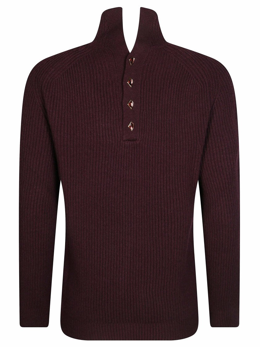 Dondup Ribbed Fisherman Knit Turtleneck Sweater