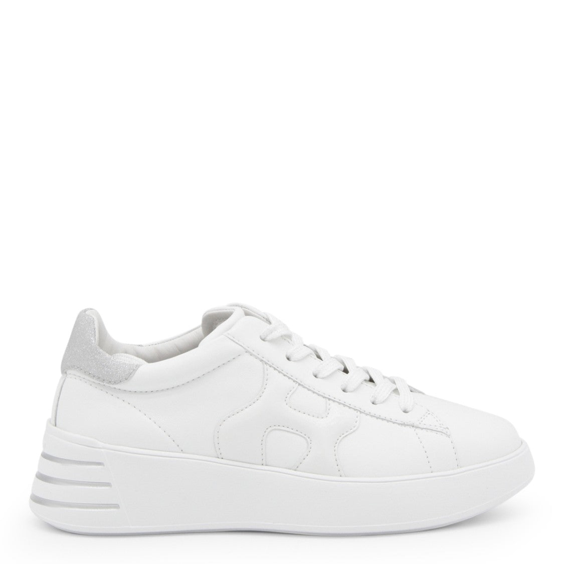 Hogan White Rebel Leather Low-Top Sneakers