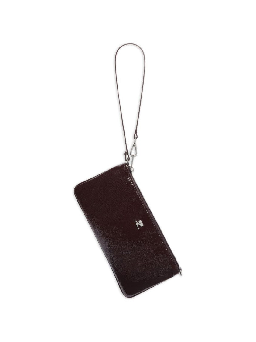 Courrèges Black Glossy Varnished Cow Leather Bag