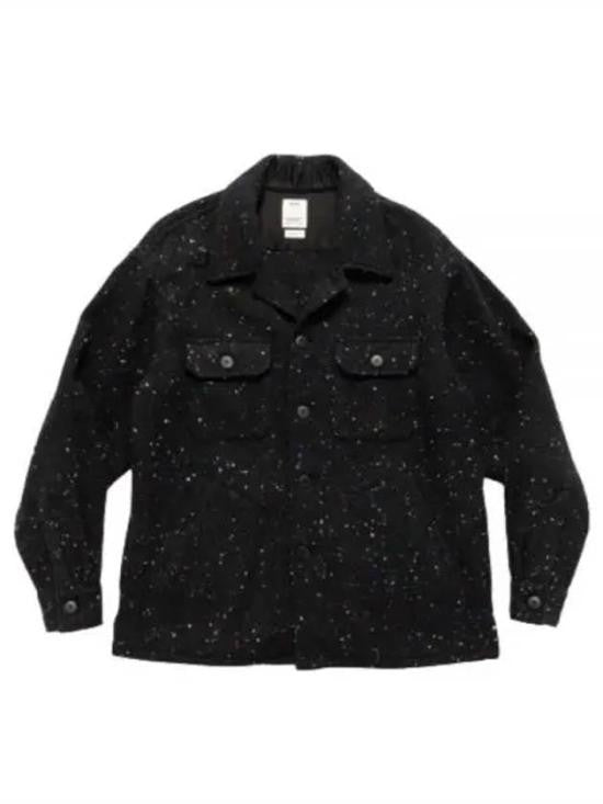 Visvim Textured Black Speckled Jacket With Relaxed Fit