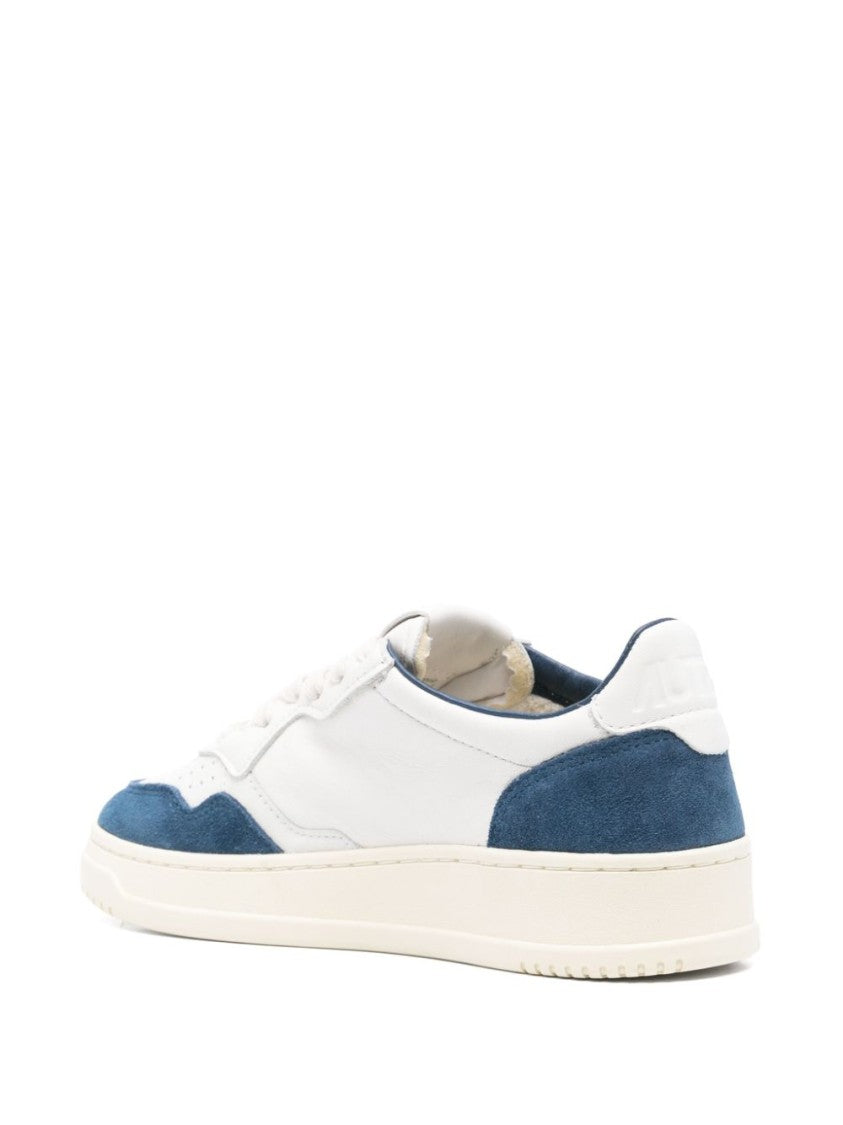 Autry White Branded Heel Counter Lace Sneakers
