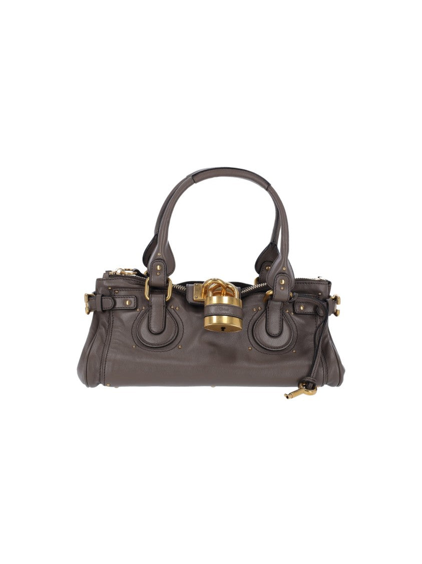 Chloé "Paddington" Shoulder Bag, In Taupe Buffalo Leather