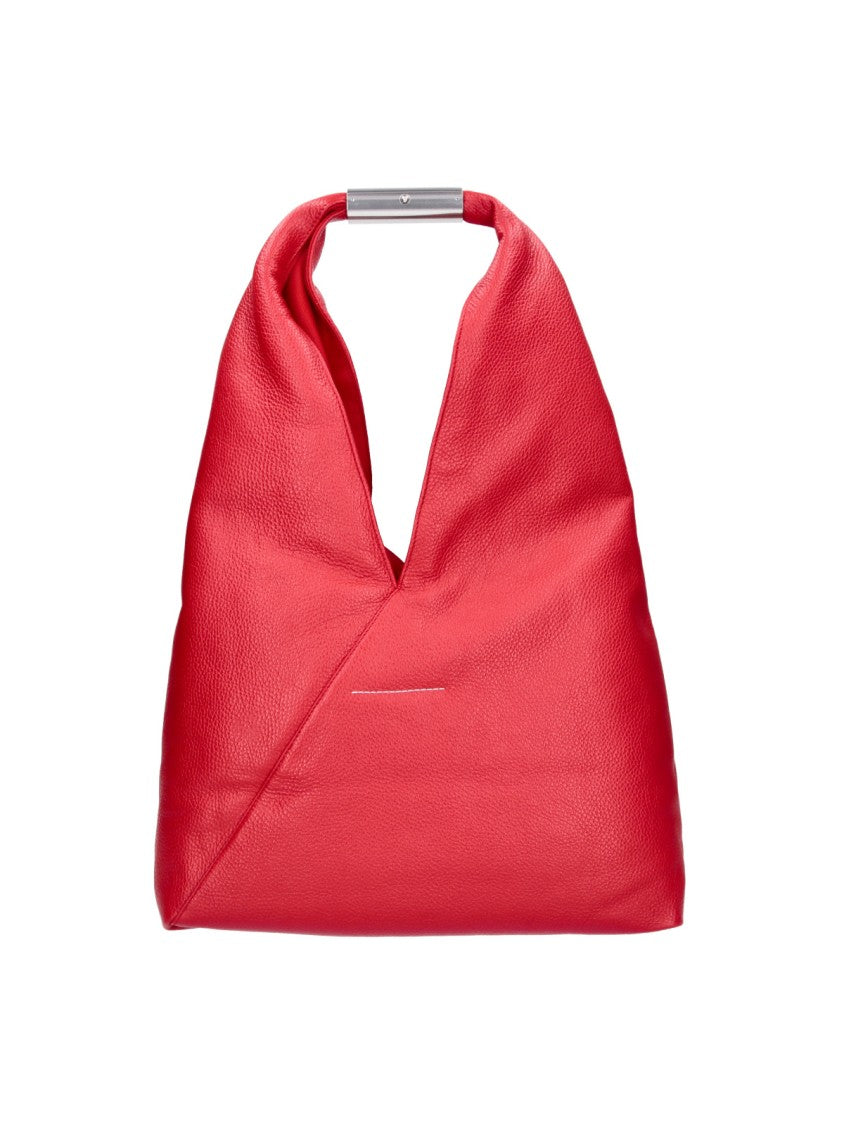Mm6 By Maison Margiela Red Calf Leather Japanese Shoulder Bag