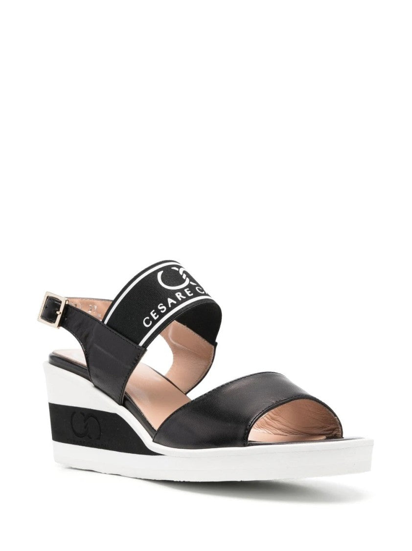 Casadei Open Toe Wedge Sandals With Ankle Strap