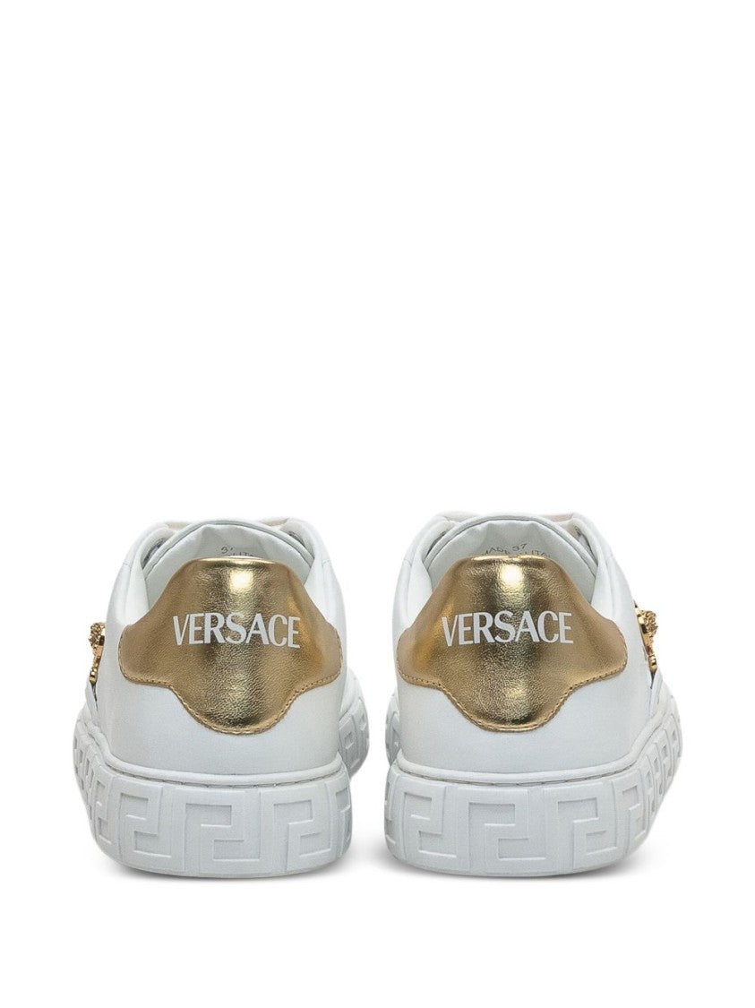 Versace White Leather Sneakers