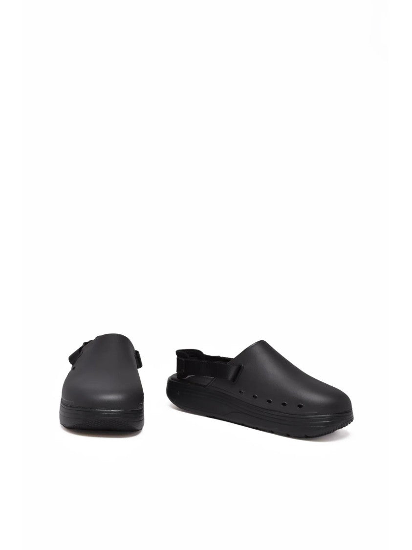 Suicoke Black Closed Toe Adjustable Rubber Sandals
