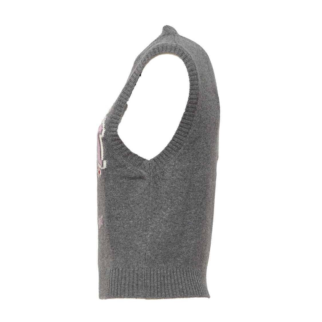 Ganni Graphic Flowers Wool Vest