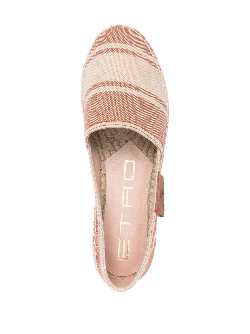 Etro Espadrillas Striped Canvas