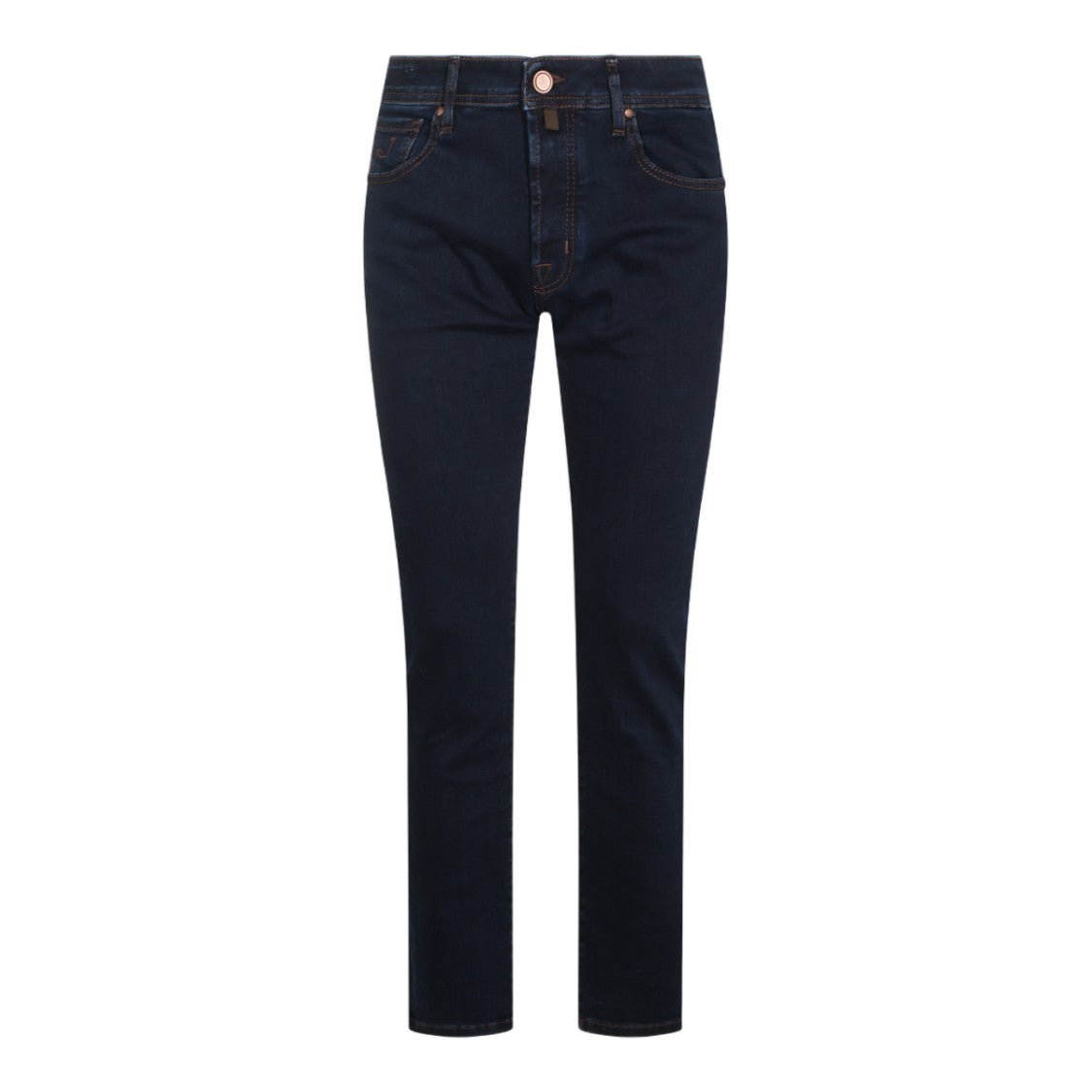 Jacob Cohen Classic Slim Fit Jeans With Dark Indigo Wash And Subtle Accents