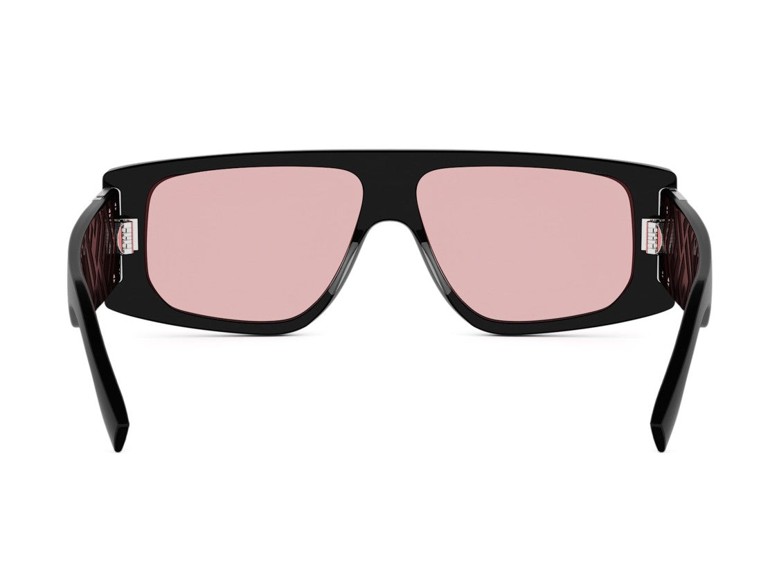 Fendi Black Fe40214u Oversized Square Acetate Sunglasses