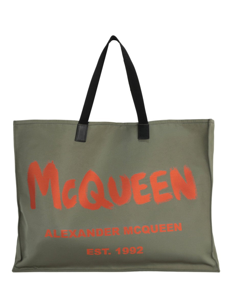 Alexander Mcqueen Graffiti Logo Tote