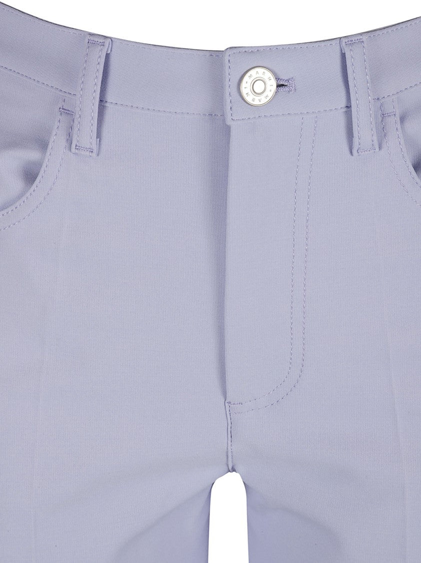 Marni Fitted Flared Trousers With Classic Pockets