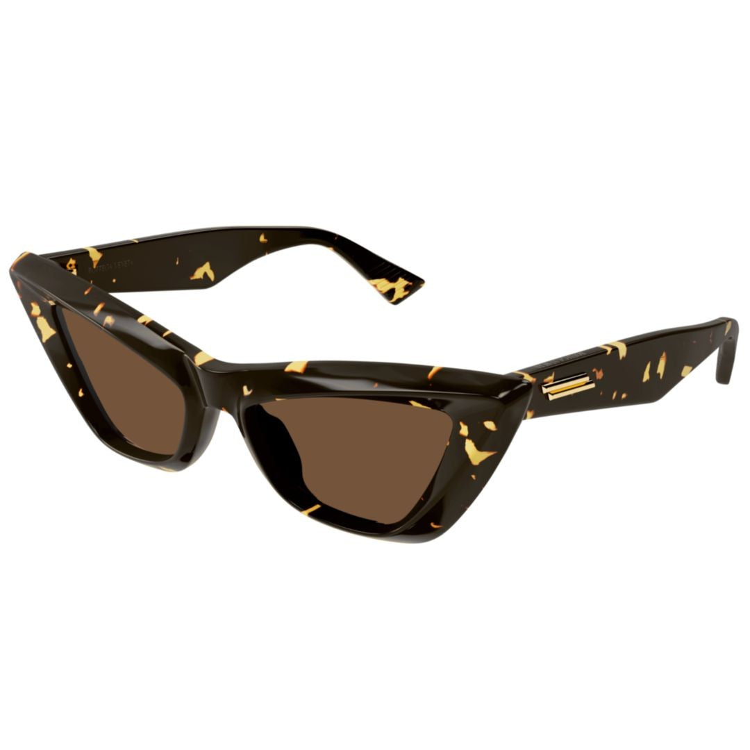 Bottega Veneta Bold Cat-Eye Sunglasses In Glossy Tortoiseshell Acetate