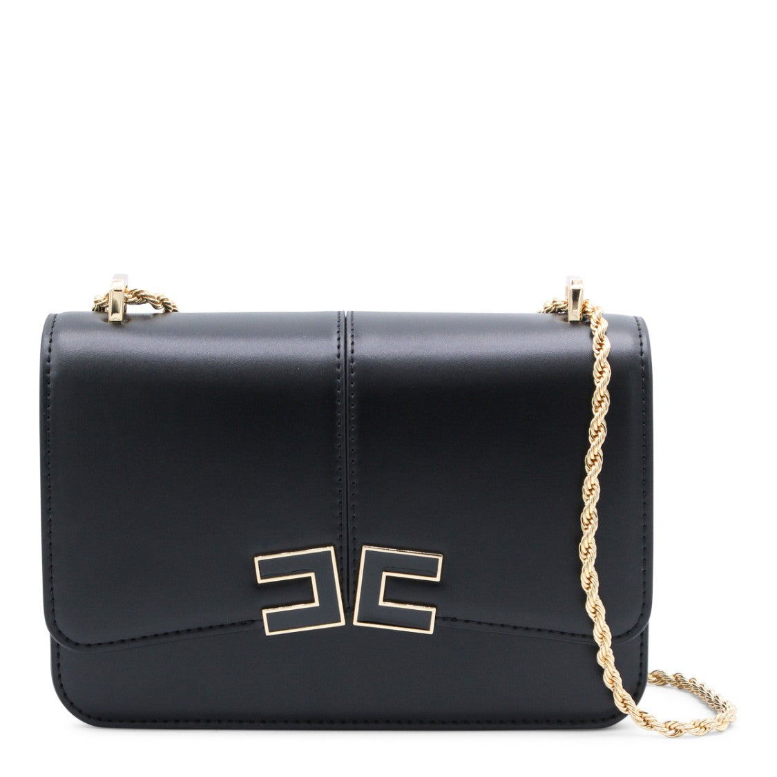 Elisabetta Franchi Structured Black Handbag