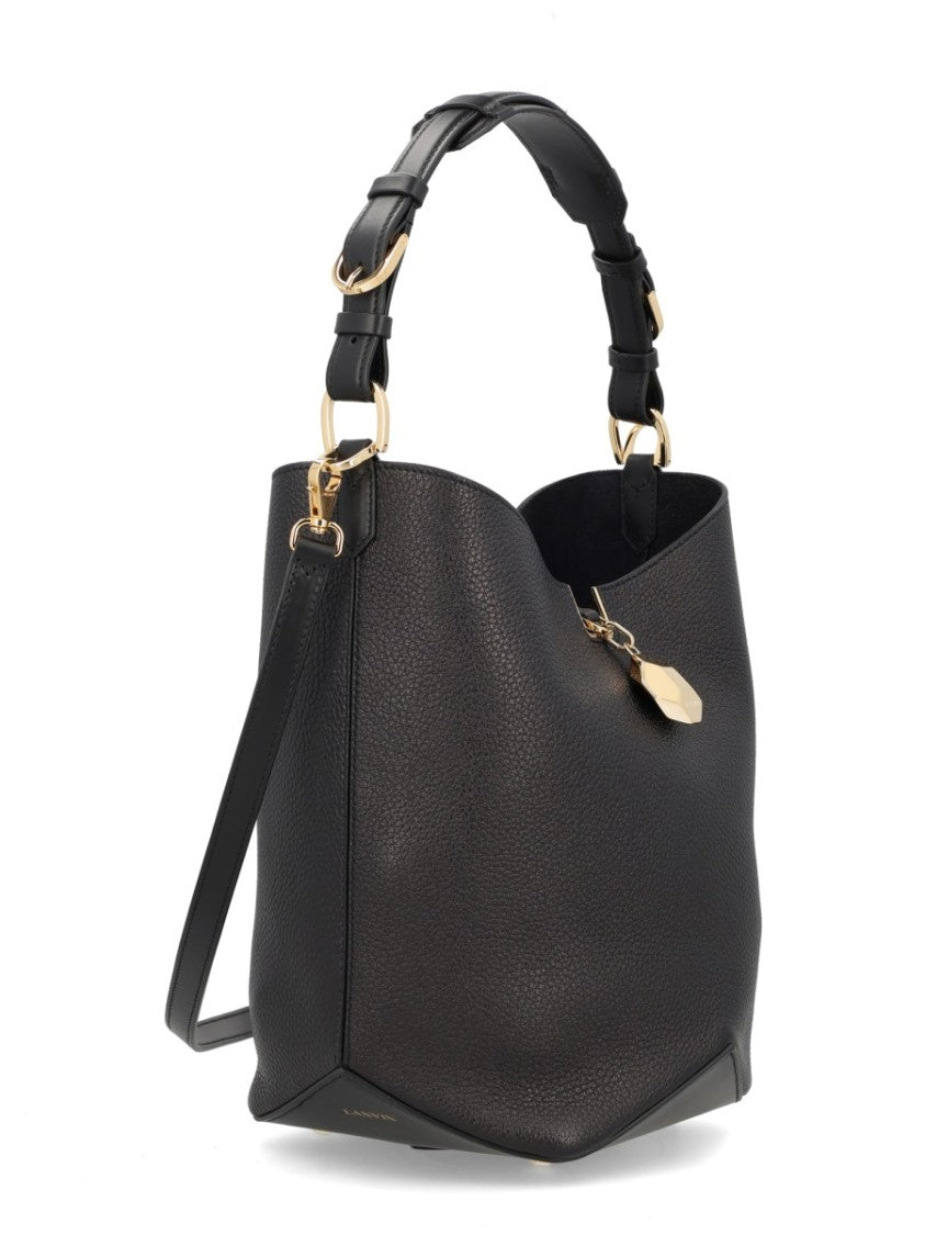 Lanvin Catch Textured Calf Leather Bucket Bag