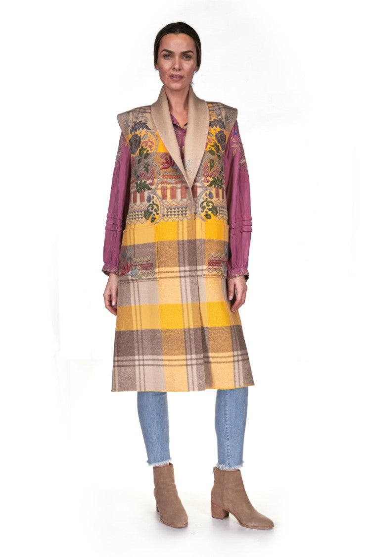 Johnny Was Molly Plaid Vest - B41723-9