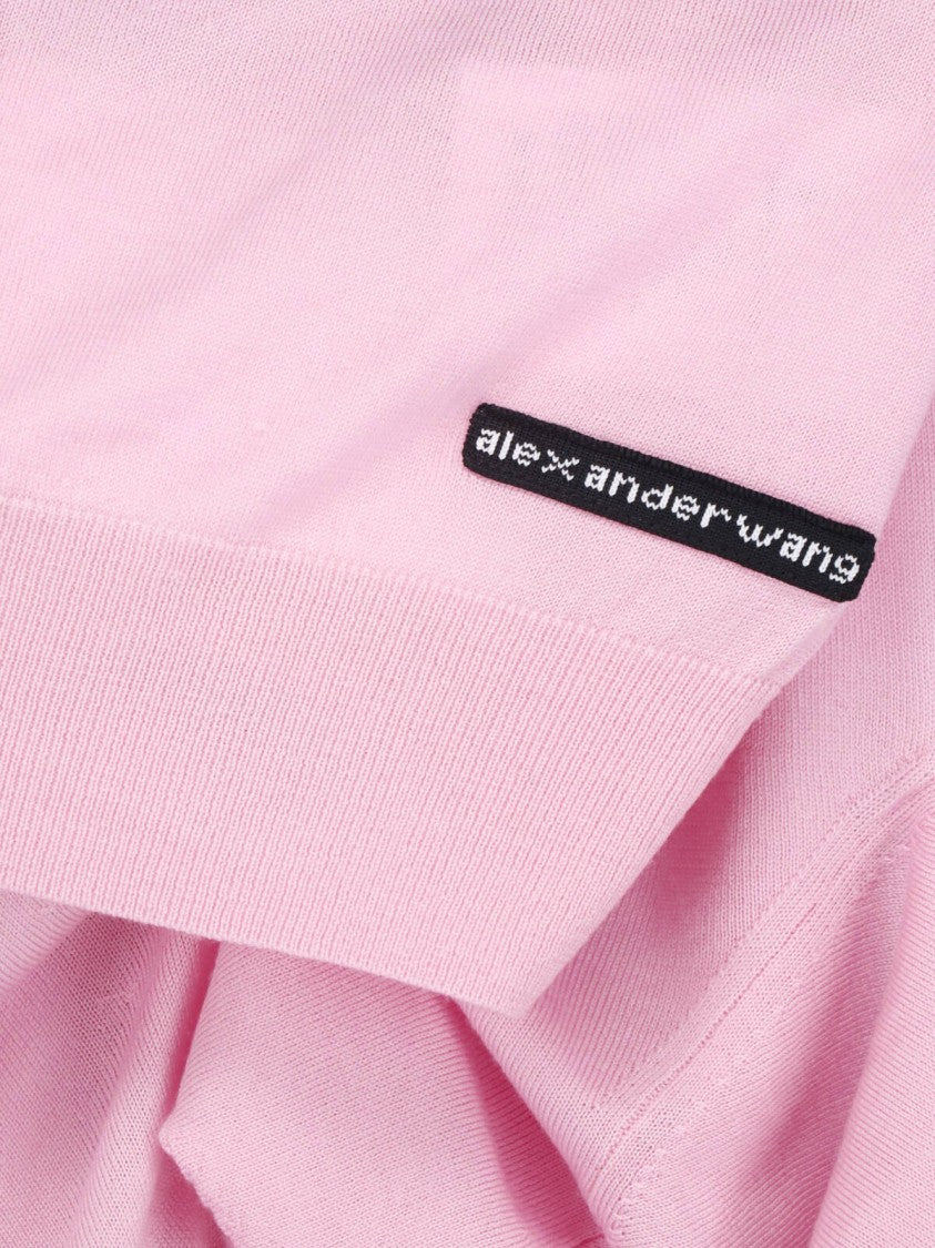 Alexander Wang Pink Wool Button Cardigan